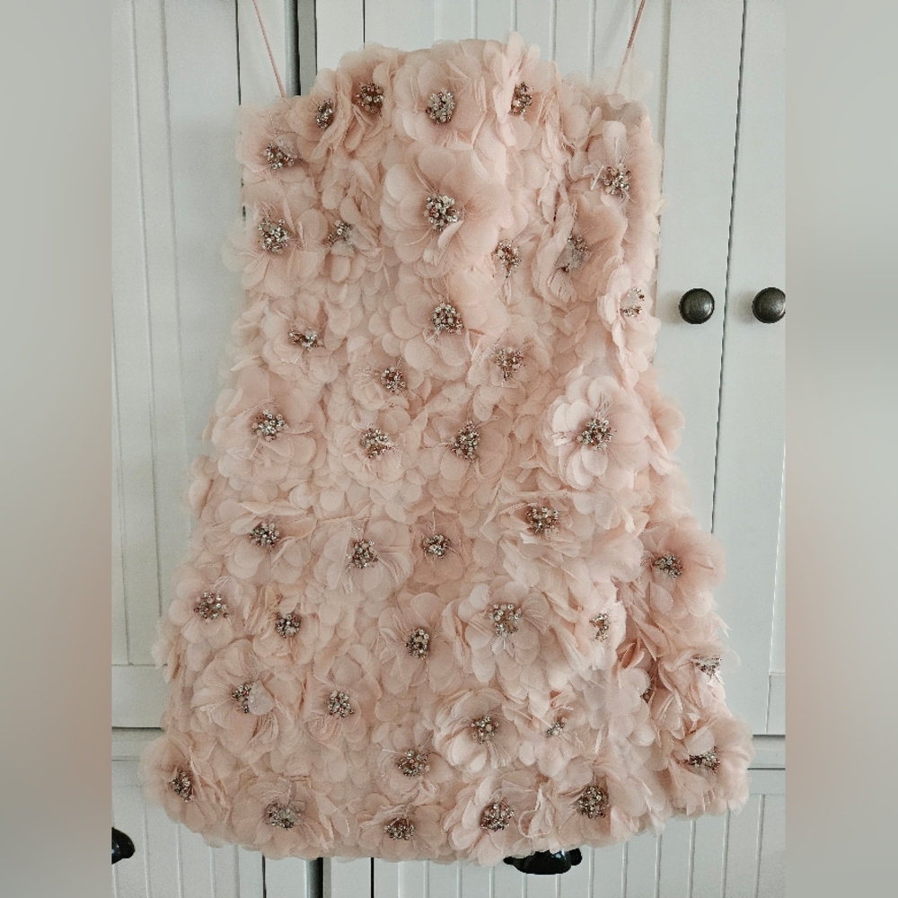 NWT Alice + Olivia Pink Floral Mini Dress